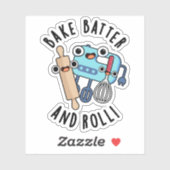 Bake Batter und Roll Funny Baking Pub Aufkleber (Blatt)