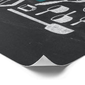 Bake - Chalkboard Küche Art Poster (Ecke)