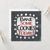 Bake einige Cookies heute Grußkarte Karte (Vorderseite/Rückseite Beispiel)