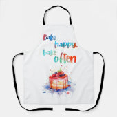 Bake Happy Bake oft Schürze (Vorderseite)