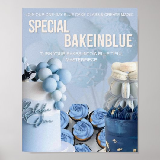 "Bake in Blue: One-Day Bakery Masterclass Poster (Vorne)