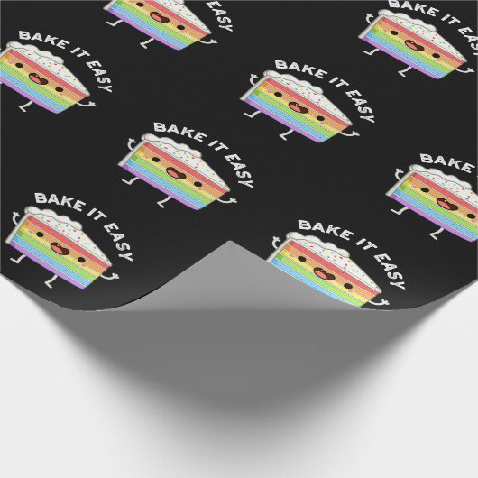 Bake it Easy Funny Cake Pub Dark BG Geschenkpapier (Ecke)