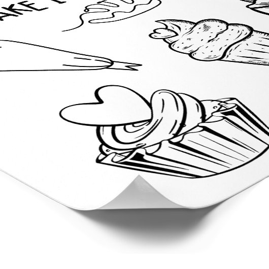 Bake it to make it Wall Art Poster (Ecke)