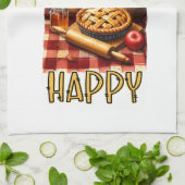 Bake jemand glücklich! geschirrtuch (Gefaltet)