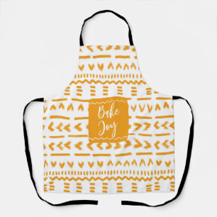 Bake Joy Mudcloth Afrikanisches Muster in Weiß Schürze