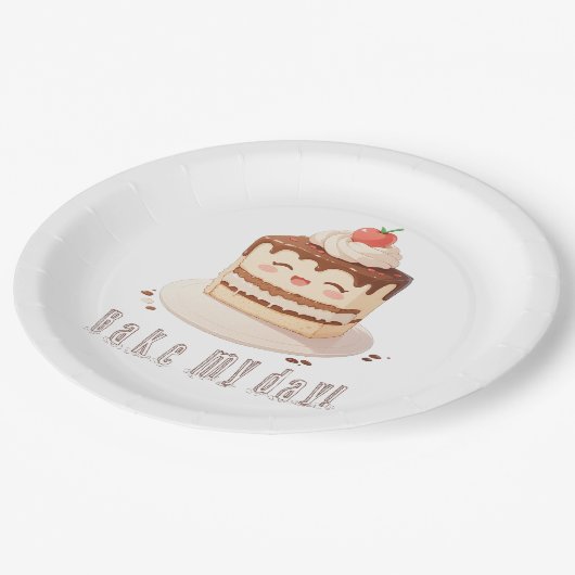 Bake meinen Tag! Pappteller (Schrägansicht)