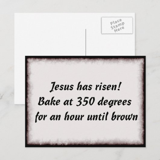 Bake mir einen Jesus Postkarte (Vorne/Hinten)