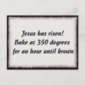 Bake mir einen Jesus Postkarte (Vorderseite)