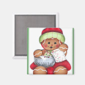 Bake mit Liebe Gingerbret Magnet (Vorderseite/Rückseite)