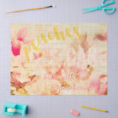 Bake mit Liebe und Pfirsiche Collage Seidenpapier (Basteln)