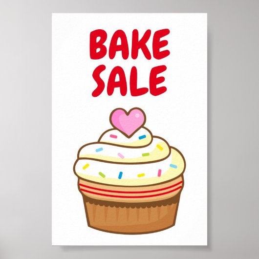 BAKE SALE cupcake Backschild Poster (Vorne)
