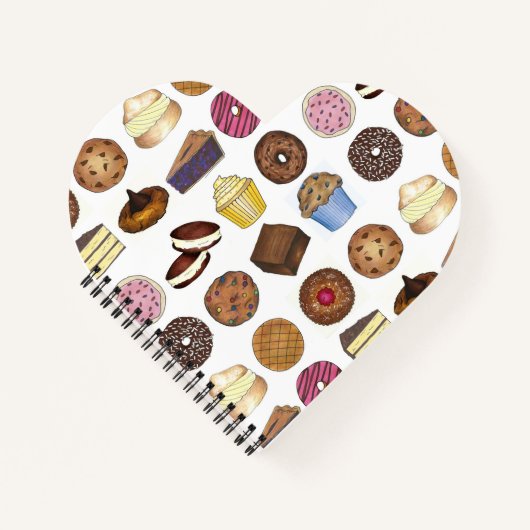 Bake Sale Cupcake Brownie Pie Kuchen Backwaren Notizblock (Vorderseite)