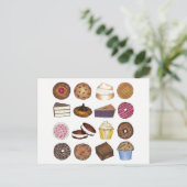 Bake Sale Cupcake Brownie Pie Kuchen Backwaren Postkarte (Stehend Vorderseite)