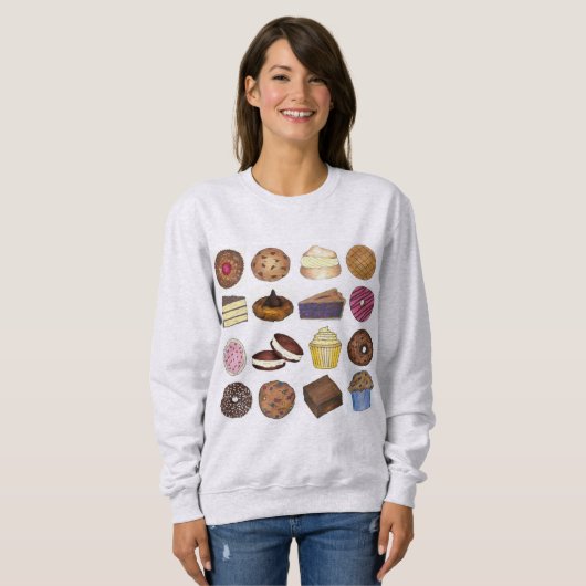 Bake Sale Cupcake Cream Puff Cake Pie Brownie Sweatshirt (Vorne ganz)