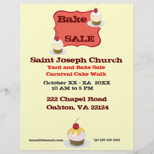Bake Sale Flyer (Vorne)