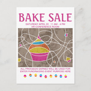 Bake Sale Flyer Postkarte