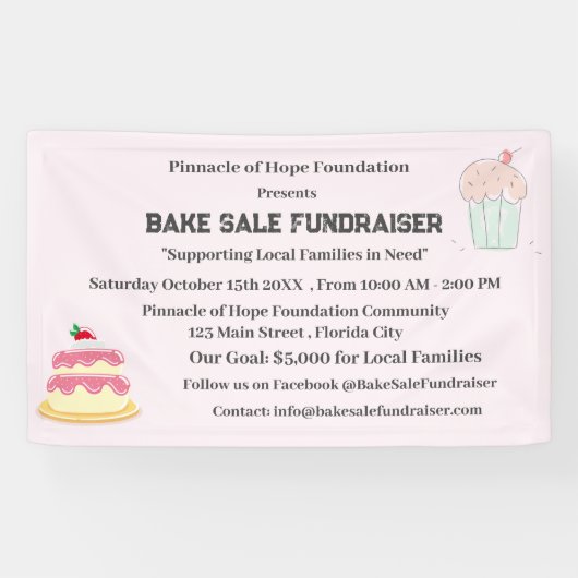 Bake Sale Fundraiser Banner (Horizontal)