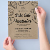Bake Sale Fundraiser Church School Ankündigung Flyer (Hand)