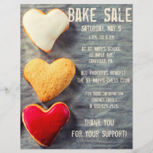 Bake Sale Fundraiser Flyer Moderne Cookies
