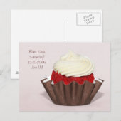 Bake Sale Fundraiser Postcard Red Velvet Cupcak Postkarte (Vorne/Hinten)