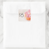 Bake Sale Fundraiser Price Stickers Pink Cupcakes (Tasche)