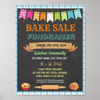 Bake Sale Fundraiser Schule Veranstaltungsvorlage Poster
