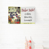 Bake Sale! Illustration Art Taupe Banner (InSitu)