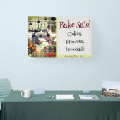 Bake Sale! Illustration Art Taupe Banner (Messe)