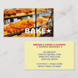 Bake Sale, Kuchentheke, Baguette Bäckerei | Brot Visitenkarte