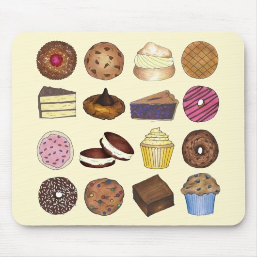 Bake Sale Leckereien Cupcake Cookie Pie Brownie Do Mousepad (Vorne)