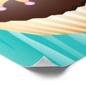 Bake Sale Poster Chocolate Cupcake Blue (Ecke)