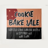 Bake Sale-Zeichen, Cookie Booth Banner Vorlage Wandteppich (Vorderseite (Horizontal))