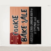 Bake Sale-Zeichen, Cookie Booth Banner Vorlage Wandteppich (Vorderseite)