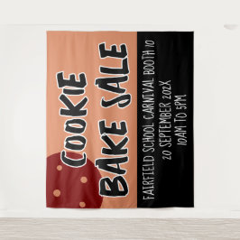 Bake Sale-Zeichen, Cookie Booth Banner Vorlage Wandteppich