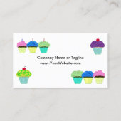 Bake Shop Party Cupcakes Ballons Visitenkarte (Rückseite)