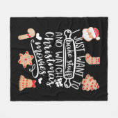 Bake Stuff und schauen Weihnachtsfilme Fleecedecke (Vorderseite (Horizontal))