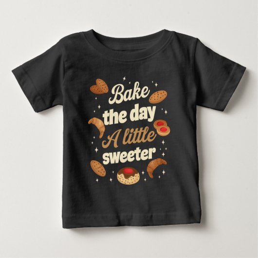 Bake the day a little sweeter baby t-shirt (Vorderseite)