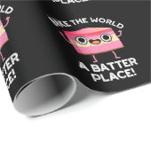 Bake the World a Batter Place Cake Puck Dark BG Geschenkpapier (Rolleneckpunkt)