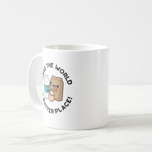 Bake the World A Batter Place Funny Baking Pub Kaffeetasse (Vorderseite Links)