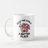 Bake the World A Batter Place Funny Baking Pub Kaffeetasse (Links)
