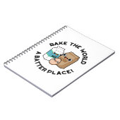 Bake the World A Batter Place Funny Baking Pub Notizblock (Linke Seite)