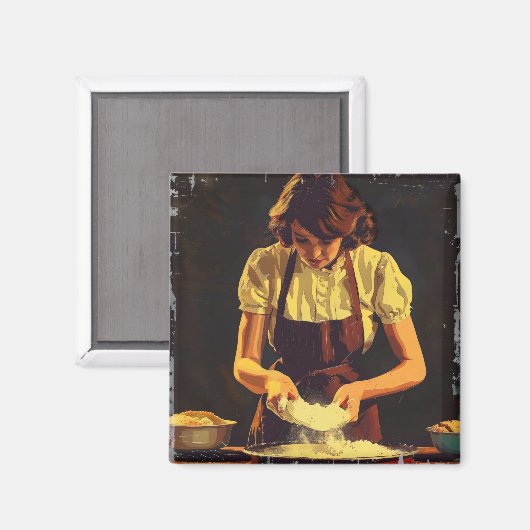 Bake Vintag Magnet (Vorderseite/Rückseite)