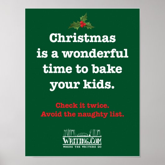 Bake your Kids Poster (Vorne)