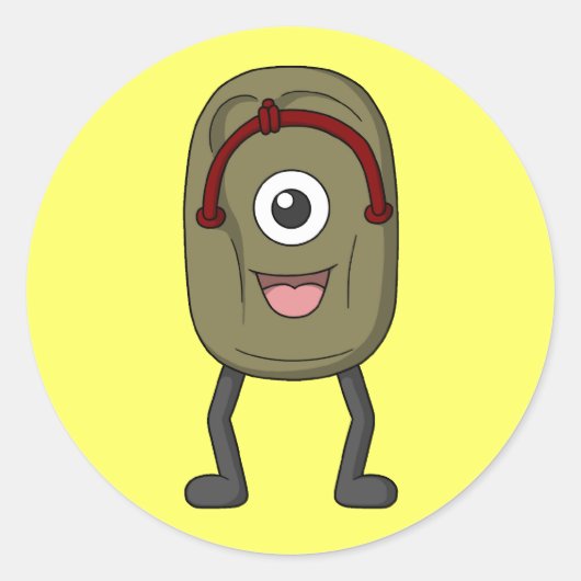 Bake-zouri (Ghost-Sandal) Runder Aufkleber (Vorderseite)