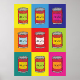 Baked Bean Tins Food Pop Küche Poster