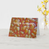 Baked Beans Happy Birthday Card Karte (Gelbe Blume)