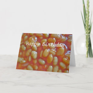 Baked Beans Happy Birthday Card Karte