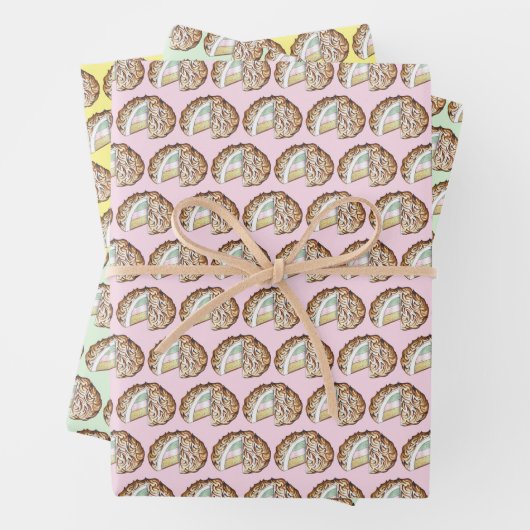 Baked Bombe Alaska Ice Cream Cake Dessert Futter Geschenkpapier Set (Beispiel)