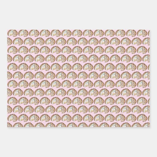 Baked Bombe Alaska Ice Cream Cake Dessert Futter Geschenkpapier Set (Vorderseite)