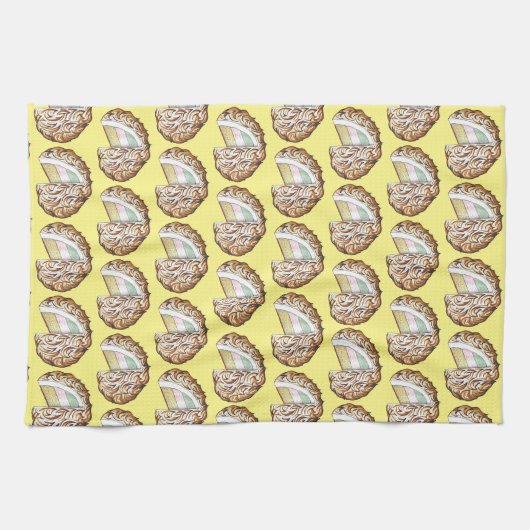 Baked Bombe Alaska Ice Cream Cake Dessert Futter Geschirrtuch (Horizontal)